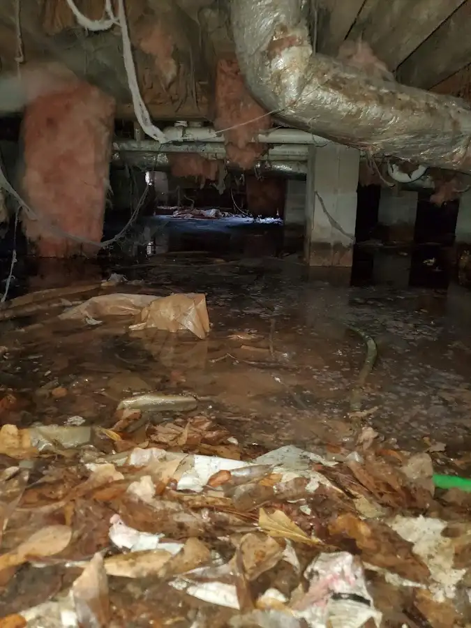 Crawl space flood assessment for Commercial Water Damage Restoration in Galesburg